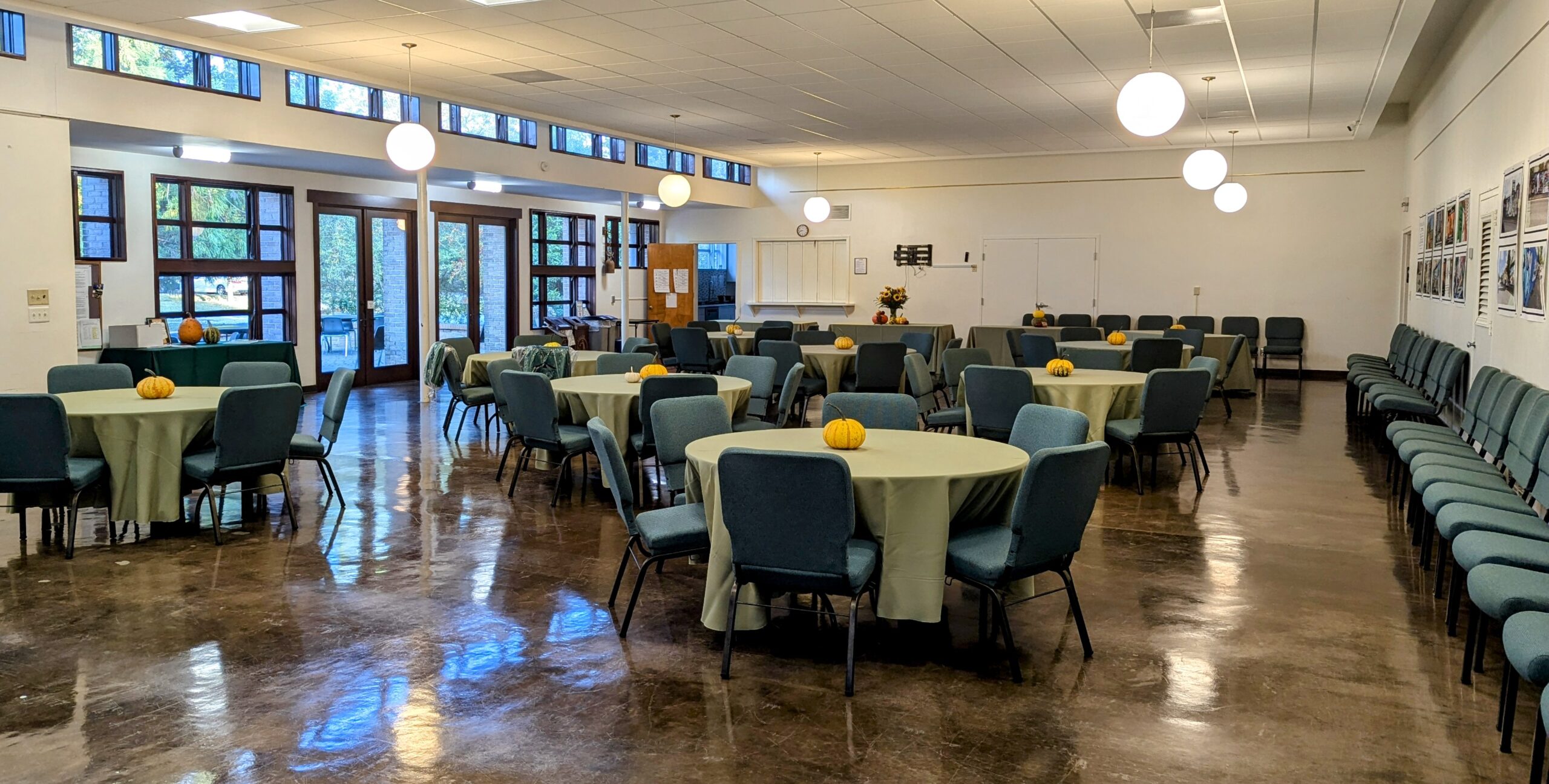 Interior shot of our social hall